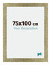 Mura MDF Cadre Photo 75x100cm Or Antique De Face Mesure | Yourdecoration.fr