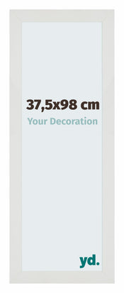Mura MDF Cadre Photo 37 5x98cm Blanc Mat De Face Mesure | Yourdecoration.fr