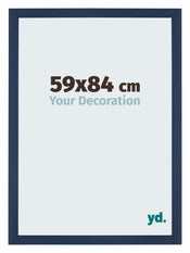 Mura MDF Cadre Photo 59x84cm Bleu Fonce Patine De Face Mesure | Yourdecoration.fr