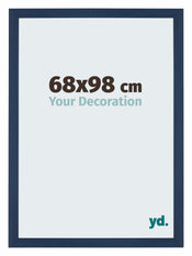 Mura MDF Cadre Photo 68x98cm Bleu Fonce Patine De Face Mesure | Yourdecoration.fr
