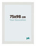 Mura MDF Cadre Photo 75x98cm Blanc Mat De Face Mesure | Yourdecoration.fr