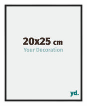 New York Aluminium Cadre Photo 20x25cm Noir Mat De Face Mesure | Yourdecoration.fr