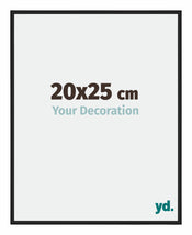 New York Aluminium Cadre Photo 20x25cm Noir Mat De Face Mesure | Yourdecoration.fr