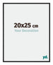 New York Aluminium Cadre Photo 20x25cm Noir Mat De Face Mesure | Yourdecoration.fr