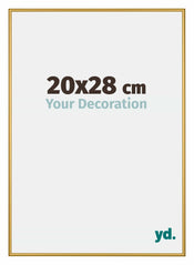 New York Aluminium Cadre Photo 20x28cm Or Brillant De Face Mesure | Yourdecoration.fr