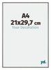 New York Aluminium Cadre Photo 21x29 7cm A4 Structure Mercury De Face Mesure | Yourdecoration.fr