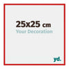 New York Aluminium Cadre Photo 25x25cm Rouge Ferrari De Face Mesure | Yourdecoration.fr