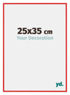 New York Aluminium Cadre Photo 25x35cm Rouge Ferrari De Face Mesure | Yourdecoration.fr
