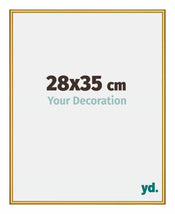 New York Aluminium Cadre Photo 28x35cm Or Brillant De Face Mesure | Yourdecoration.fr