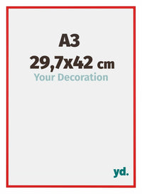 New York Aluminium Cadre Photo 29 7x42cm A3 Rouge Ferrari De Face Mesure | Yourdecoration.fr