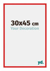 New York Aluminium Cadre Photo 30x45cm Rouge Ferrari De Face Mesure | Yourdecoration.fr