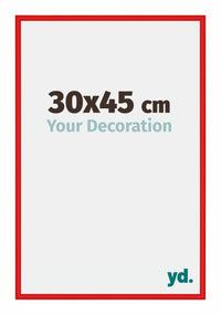 New York Aluminium Cadre Photo 30x45cm Rouge Ferrari De Face Mesure | Yourdecoration.fr