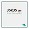 New York Aluminium Cadre Photo 35x35cm Rouge Ferrari De Face Mesure | Yourdecoration.fr