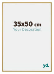 New York Aluminium Cadre Photo 35x50cm Or Brillant De Face Mesure | Yourdecoration.fr