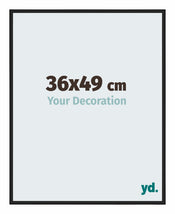 New York Aluminium Cadre Photo 36x49cm Noir Mat De Face Mesure | Yourdecoration.fr