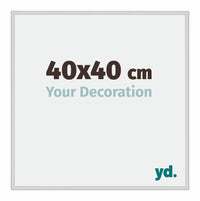 New York Aluminium Cadre Photo 40x40cm Argent Mat De Face Mesure | Yourdecoration.fr