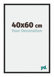 New York Aluminium Cadre Photo 40x60cm Noir Mat De Face Mesure | Yourdecoration.fr