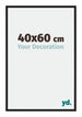 New York Aluminium Cadre Photo 40x60cm Noir Mat De Face Mesure | Yourdecoration.fr