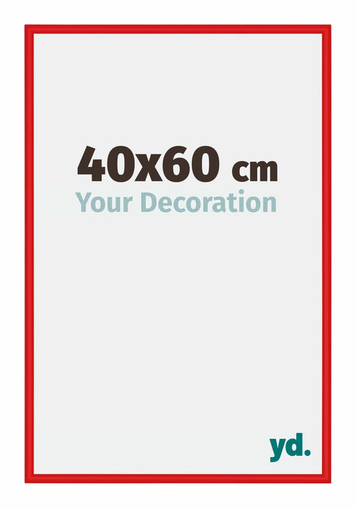 New York Aluminium Cadre Photo 40x60cm Rouge Ferrari De Face Mesure | Yourdecoration.fr