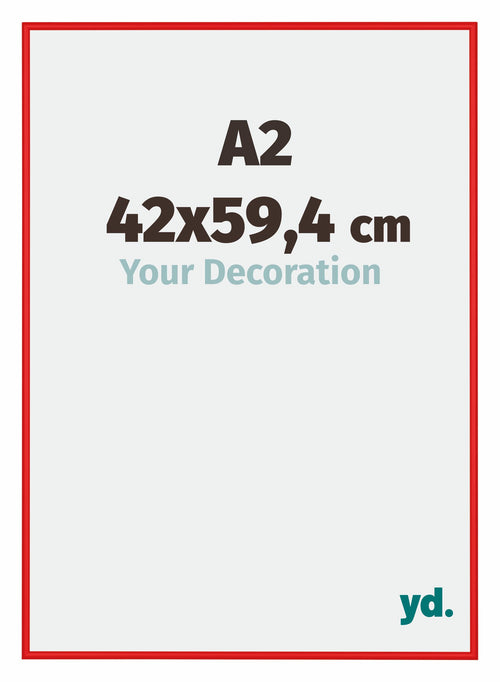 New York Aluminium Cadre Photo 42x59 4cm A2 Rouge Ferrari De Face Mesure | Yourdecoration.fr