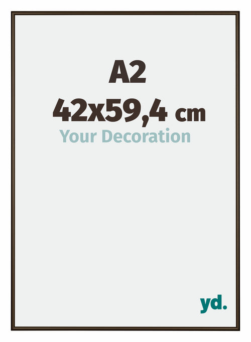 New York Aluminium Cadre Photo 42x59 4cm A2 Structure Noyer De Face Mesure | Yourdecoration.fr