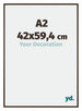New York Aluminium Cadre Photo 42x59 4cm A2 Structure Noyer De Face Mesure | Yourdecoration.fr