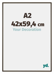 New York Aluminium Cadre Photo 42x59 4cm A2 Structure Noyer De Face Mesure | Yourdecoration.fr