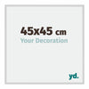 New York Aluminium Cadre Photo 45x45cm Argent Mat De Face Mesure | Yourdecoration.fr