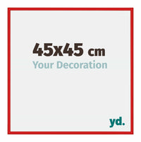 New York Aluminium Cadre Photo 45x45cm Rouge Ferrari De Face Mesure | Yourdecoration.fr