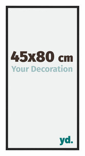 New York Aluminium Cadre Photo 45x80cm Noir Mat De Face Mesure | Yourdecoration.fr