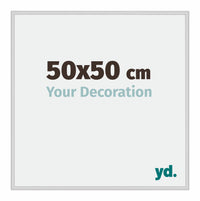 New York Aluminium Cadre Photo 50x50cm Argent Mat De Face Mesure | Yourdecoration.fr