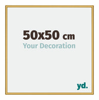 New York Aluminium Cadre Photo 50x50cm Or Brillant De Face Mesure | Yourdecoration.fr