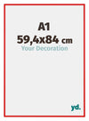 New York Aluminium Cadre Photo 59 4x84cm A1 Rouge Ferrari De Face Mesure | Yourdecoration.fr