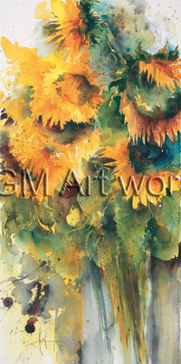 PGM EHO 03 Ekkehard Hofmann Sonnenblumen Affiche Art 50x100cm | Yourdecoration.fr