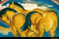 PGM FM 145 Franz Marc Little yellow Horses Affiche Art 90x60cm | Yourdecoration.fr