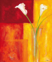 PGM GGN 05 Gunter Gohn Callas auf warmem Rot Affiche Art 50x60cm | Yourdecoration.fr