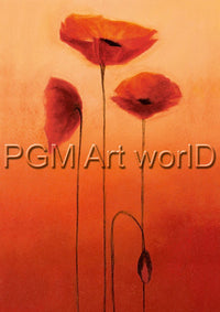 PGM HNE 704M Erika Heinemann Poppy Elegance III Affiche Art 21x30cm | Yourdecoration.fr