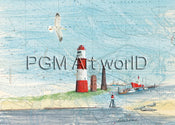 PGM NK 01 Katharina Noack Die Feuer von Borkum Affiche Art 70x50cm | Yourdecoration.fr