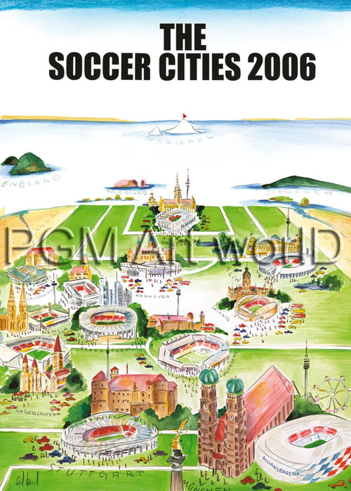 PGM SJL 04 Sylvia Joel The Soccer Cities 2006 Affiche Art 50x70cm | Yourdecoration.fr