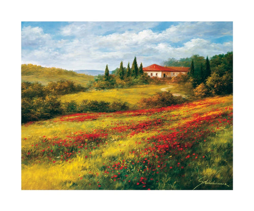 PGM SRH 05 Heinz Scholnhammer Landschaft mit Mohn I Affiche Art 60x50cm | Yourdecoration.fr