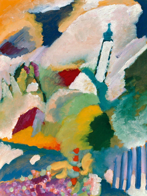 PGM WK 87 Wassily Kandinsky Kirche in Murnau Affiche Art 60x80cm | Yourdecoration.fr