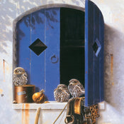 PGM WKJ 3008 Jan Weenink Visiting birds II Affiche Art 30x30cm | Yourdecoration.fr