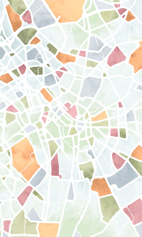 Papier Paint City Map 150x250cm Komar FLX3 063 | Yourdecoration.fr