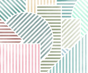 Papier Paint Jeux de Lignes Bonbon 300x250cm FLX6 039 | Yourdecoration.fr