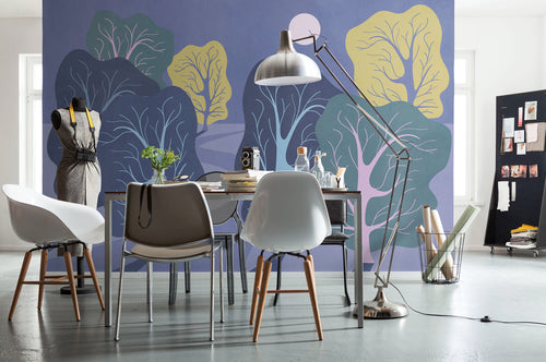 Papier Paint Purple Nights 350x250cm FLX7 017 Interieur | Yourdecoration.fr