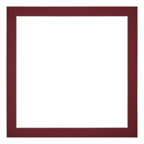 Passe Partout 50x50cm Carton Vin Rouge Bord 3cm Droit De Face | Yourdecoration.fr