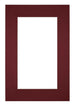 Passe Partout 62x93cm Carton Vin Rouge Bord 6cm Droit De Face | Yourdecoration.fr