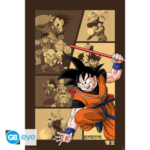 Poster Dragon Ball Goku Retro 61x91 5cm GBYDCO717 | Yourdecoration.fr