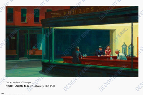 Poster Edward Hopper Nighthawks 61x91 5cm GPE6104 | Yourdecoration.fr