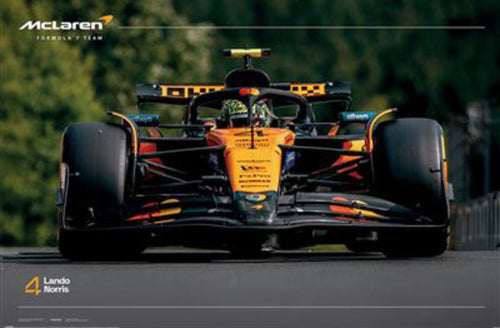Poster F1 Lando Norris Number 4 91 5x61cm PP2512169 | Yourdecoration.fr